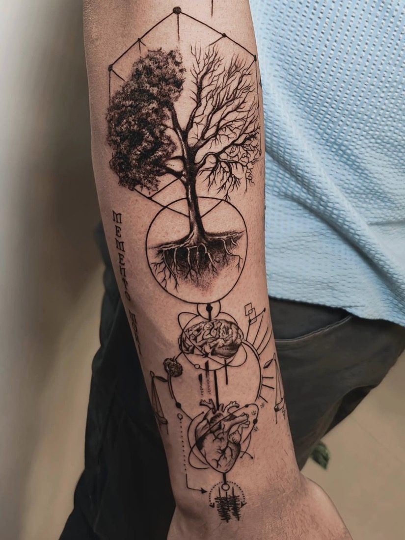 Tree Of Life Anatomy — tattoo by Vulture Tattoos, Gurugram