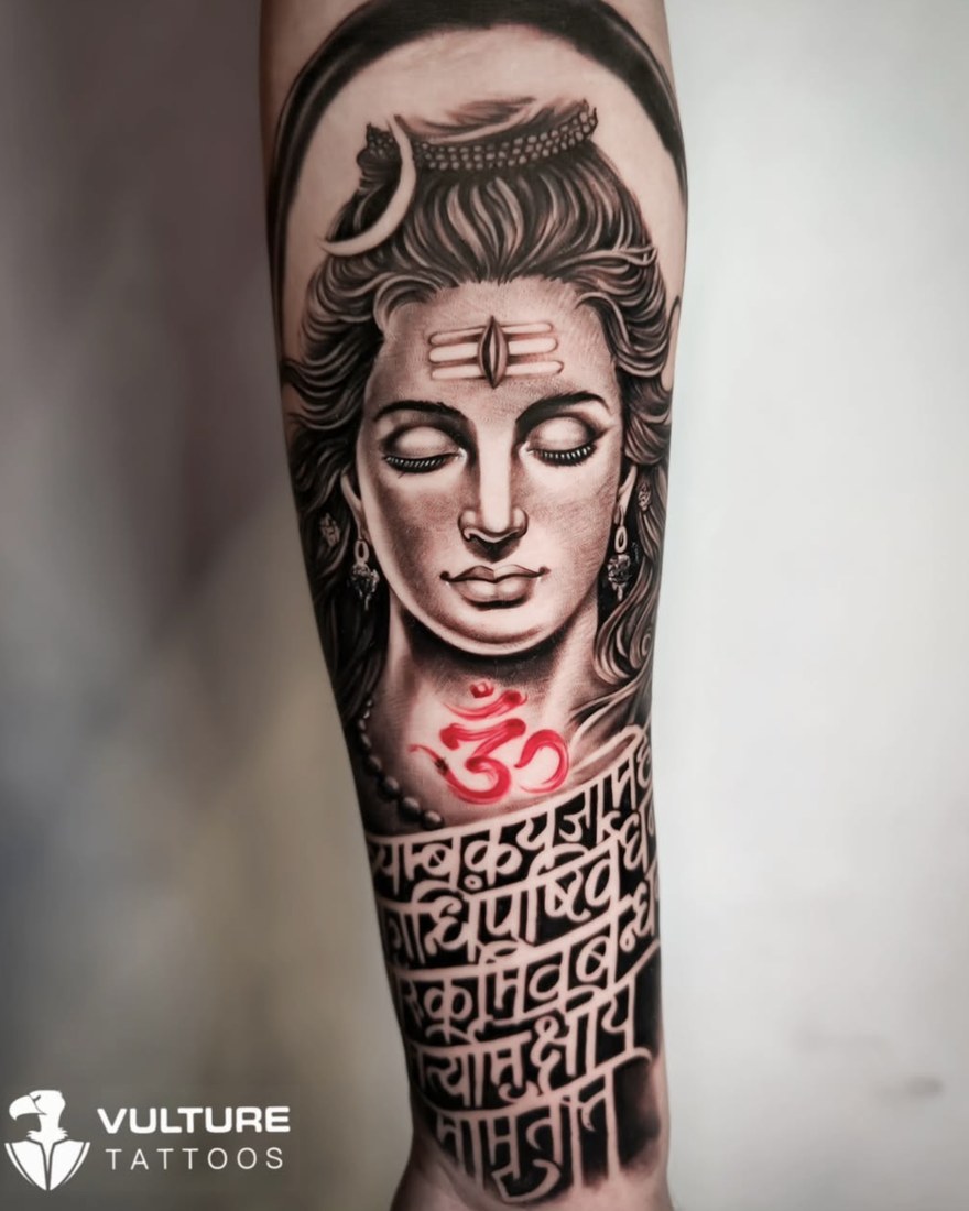 Lord Shiva devotional tattoo — Vulture Tattoos